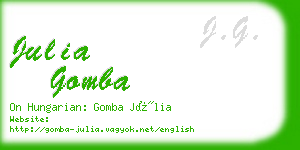 julia gomba business card